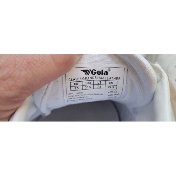 Gola Grandslam Leather Sneakers Size 7.5  Casual Everyday Wear Chic Timeless - Picture 6 of 8